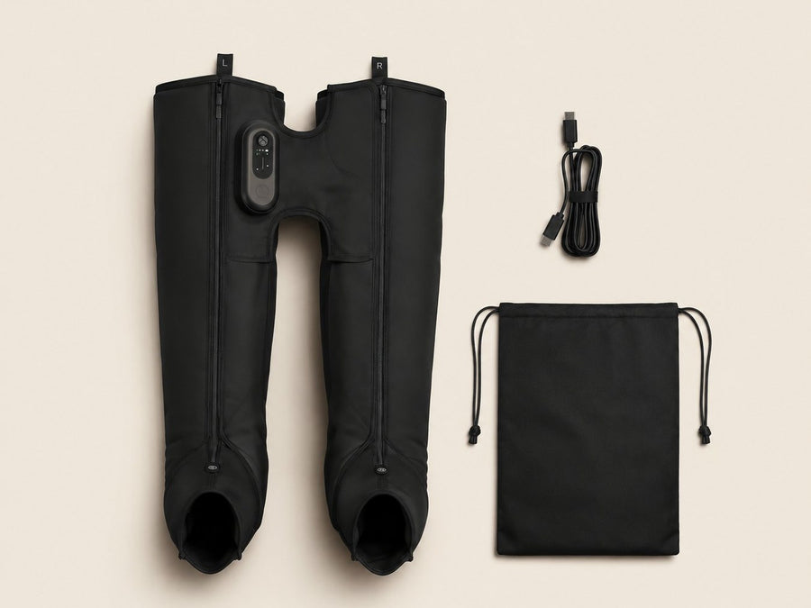 Therabody JetBoots Prime Kompressionsstiefel mit Ladekabel und Beutel