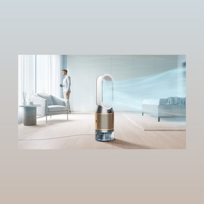 Dyson PH2 Luftreiniger in einem hellen Wohnzimmer