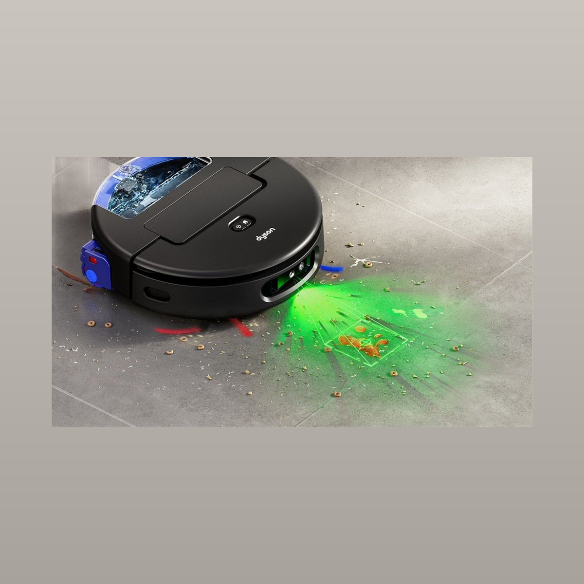 Dyson Spot+Scrub Ai erkennt Flecken auf Hartboden