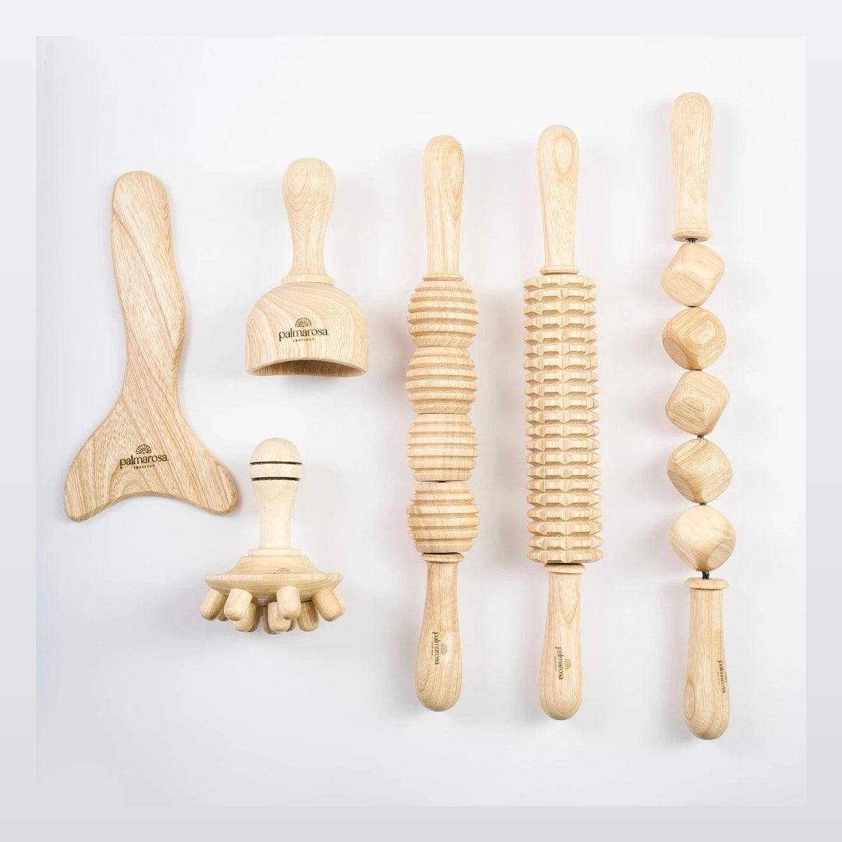 Sechsteiliges Körper-Set der Maderotherapie aus Holz