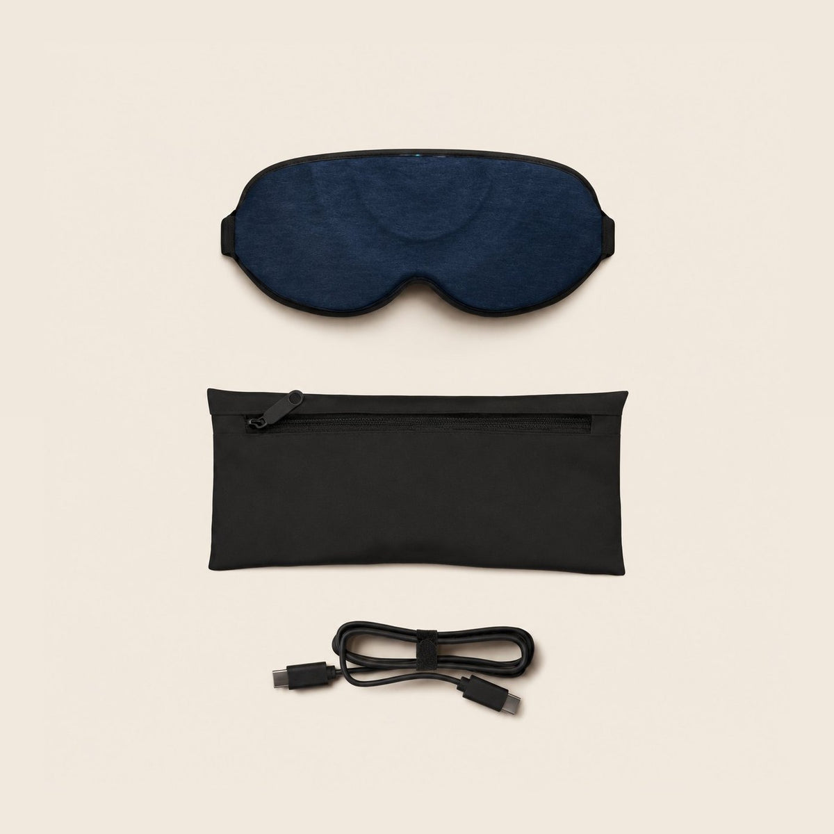 SleepMask mit Transportbeutel und Ladekabel