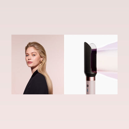 Dyson Airwrap Co-anda2x beim Glätten von blondem Haar