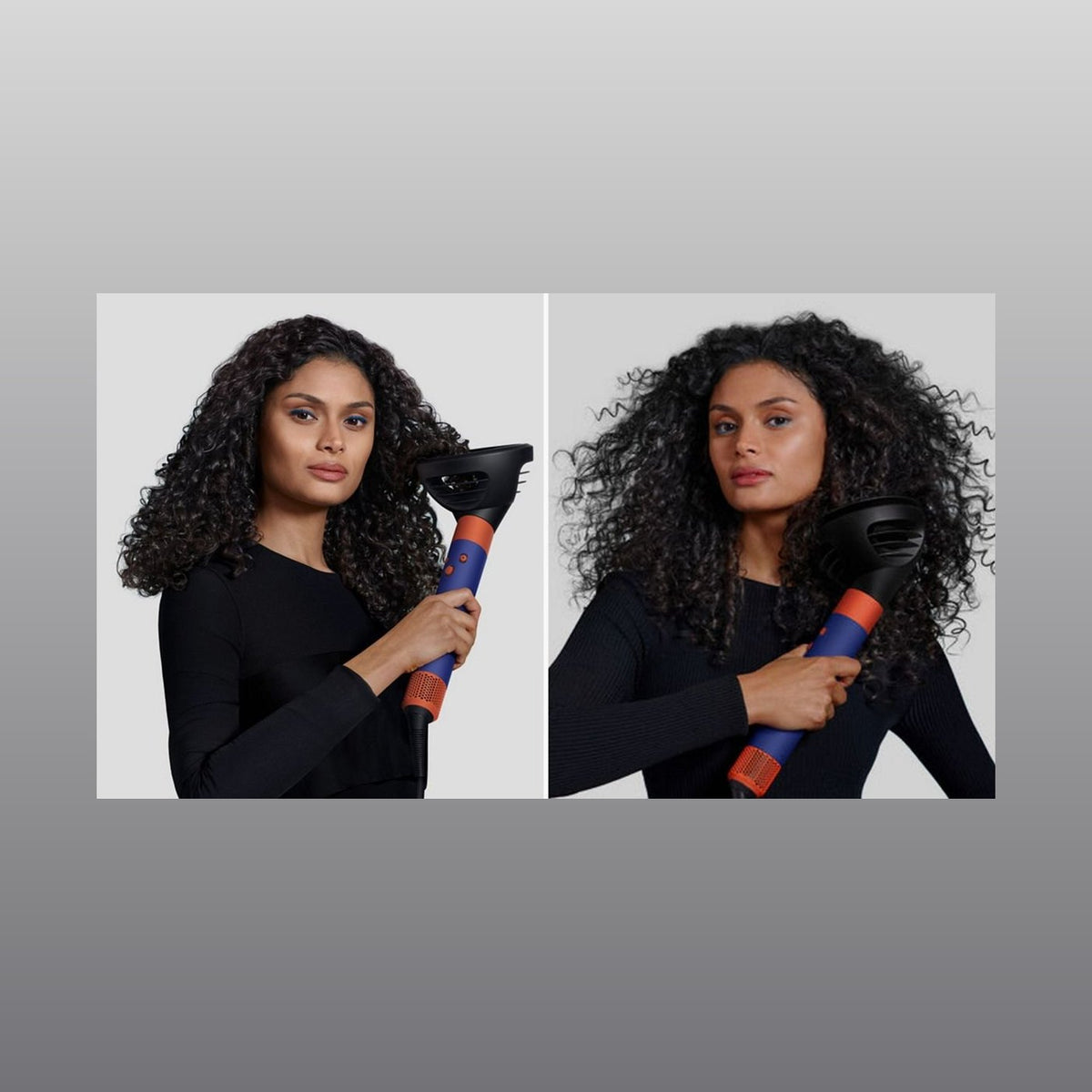 Zwei Frauen mit definierten Locken nach dem Styling