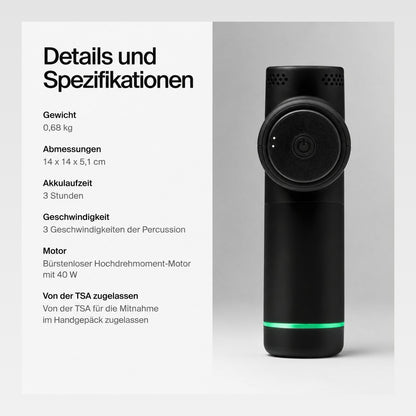 Technische Ansicht der Hyperice Hypervolt Go 2