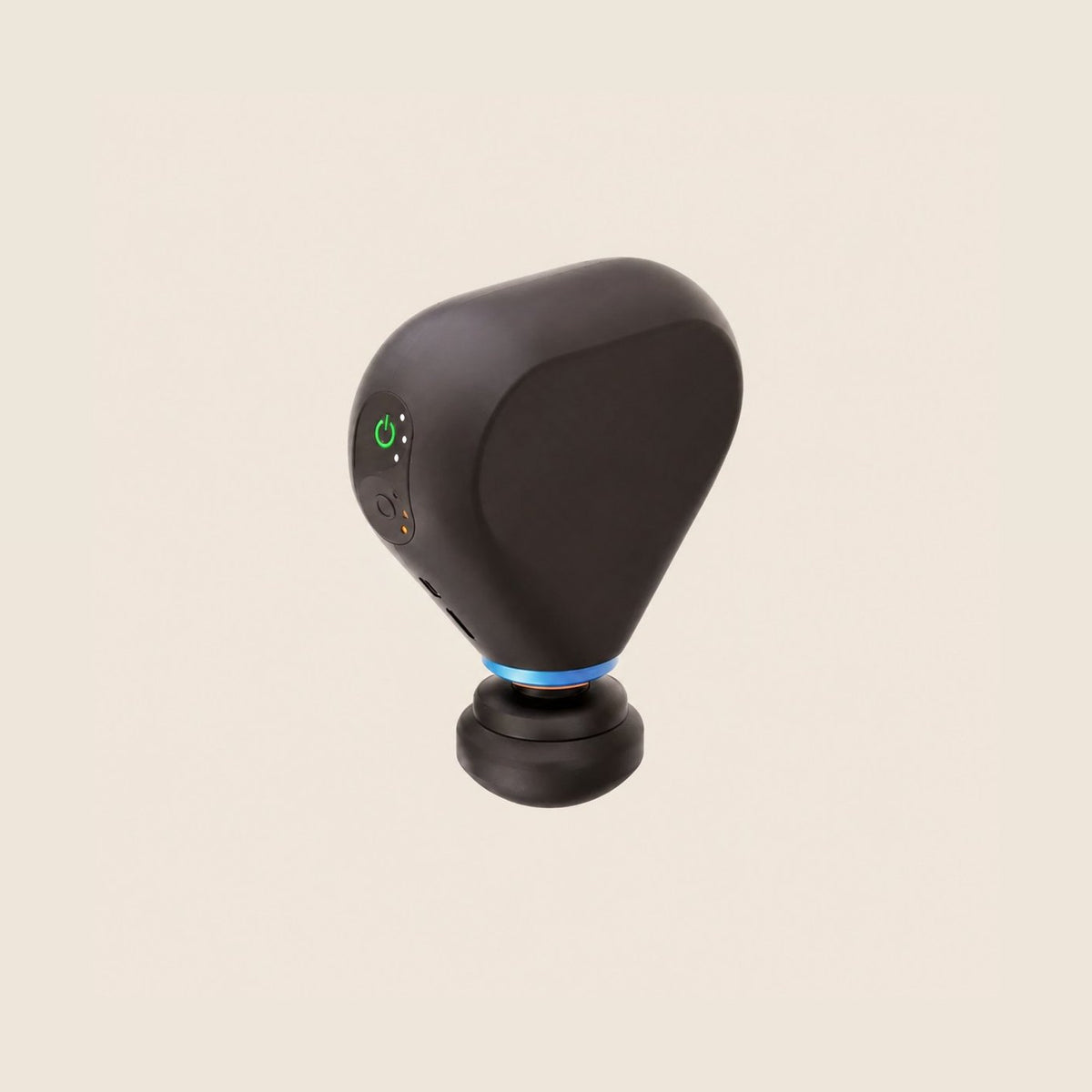 Theragun Mini Plus seitliche Ansicht mit Bedienelement