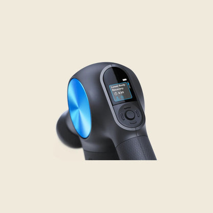 Display der Theragun PRO Plus mit Programmauswahl