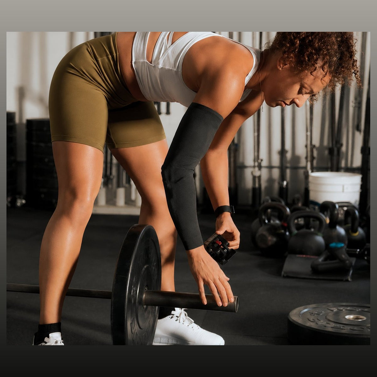 Anwendung der RecoveryPulse Arm im Fitnessstudio